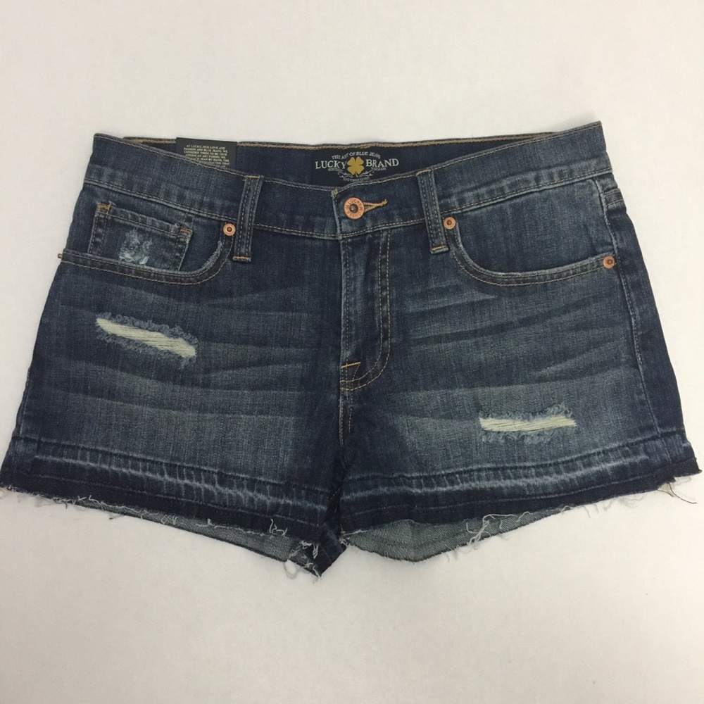 NEW Lucky Brand Cutoff Distressed Jean Shorts V40